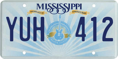 MS license plate YUH412