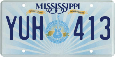 MS license plate YUH413