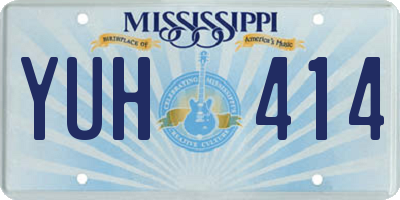MS license plate YUH414