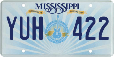 MS license plate YUH422