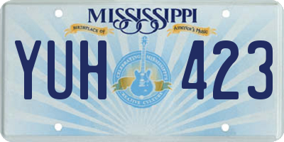 MS license plate YUH423