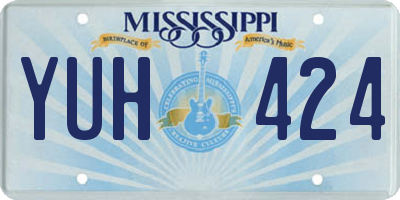 MS license plate YUH424