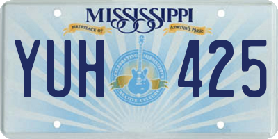 MS license plate YUH425