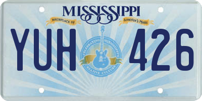 MS license plate YUH426