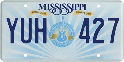 MS license plate YUH427
