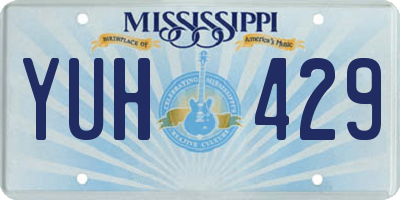MS license plate YUH429