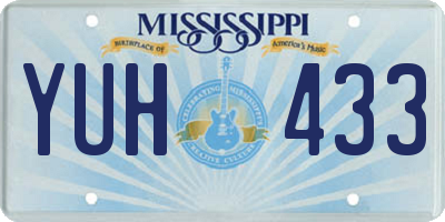 MS license plate YUH433