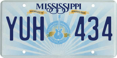 MS license plate YUH434