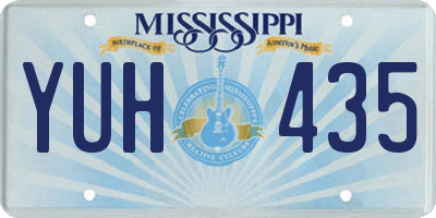 MS license plate YUH435