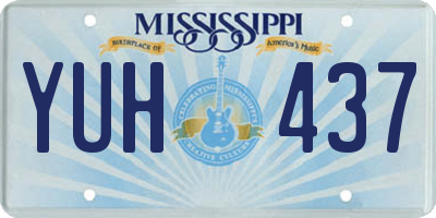 MS license plate YUH437