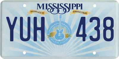 MS license plate YUH438