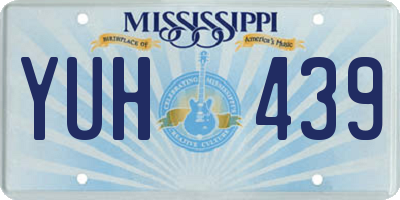 MS license plate YUH439