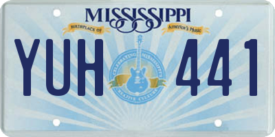 MS license plate YUH441