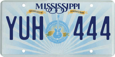 MS license plate YUH444