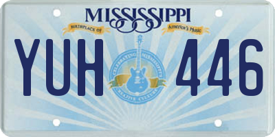 MS license plate YUH446