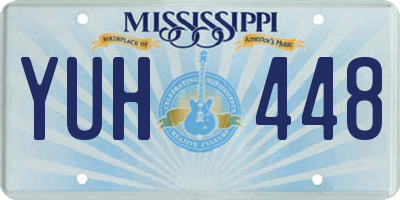 MS license plate YUH448