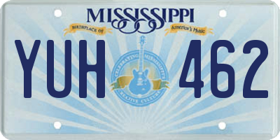 MS license plate YUH462