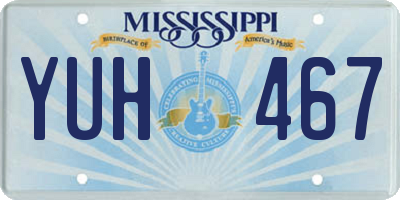 MS license plate YUH467