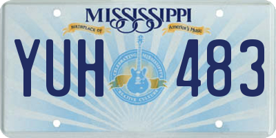MS license plate YUH483