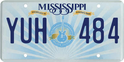 MS license plate YUH484