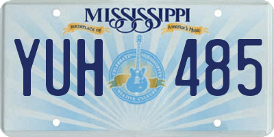 MS license plate YUH485