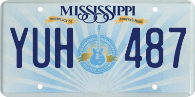 MS license plate YUH487
