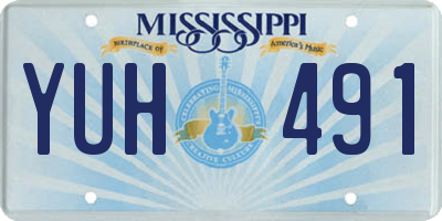MS license plate YUH491