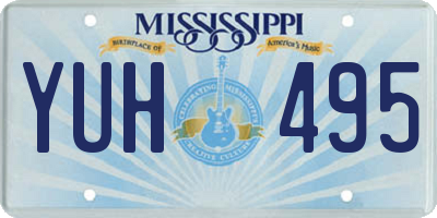 MS license plate YUH495