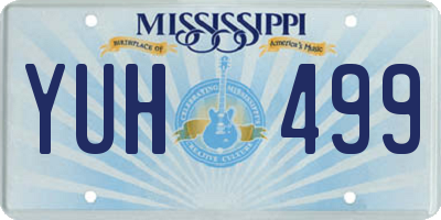 MS license plate YUH499