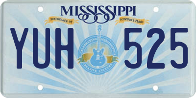 MS license plate YUH525
