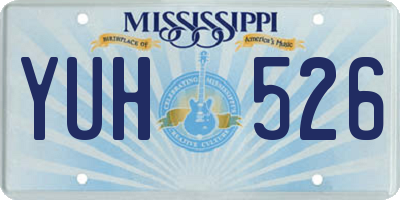 MS license plate YUH526