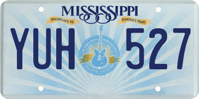 MS license plate YUH527