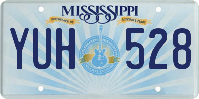 MS license plate YUH528