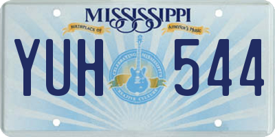 MS license plate YUH544
