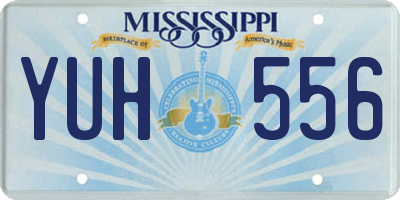 MS license plate YUH556