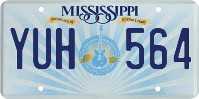 MS license plate YUH564
