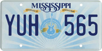 MS license plate YUH565