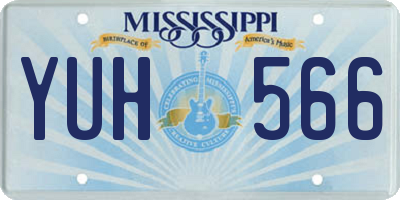 MS license plate YUH566