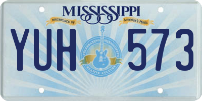 MS license plate YUH573