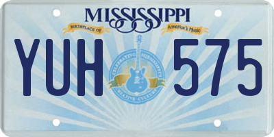 MS license plate YUH575