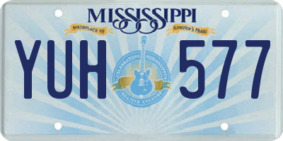 MS license plate YUH577
