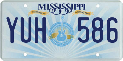 MS license plate YUH586