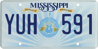 MS license plate YUH591