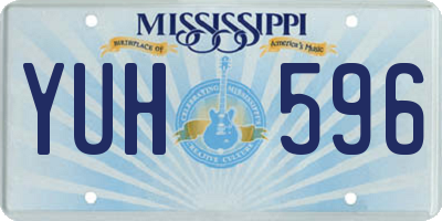 MS license plate YUH596