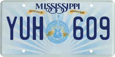 MS license plate YUH609