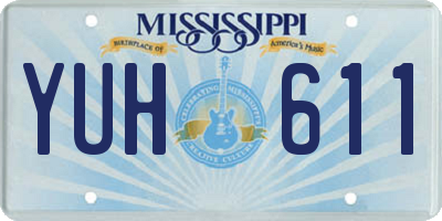 MS license plate YUH611