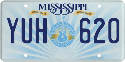 MS license plate YUH620
