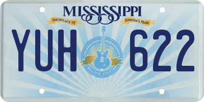 MS license plate YUH622