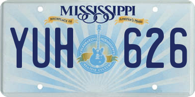 MS license plate YUH626