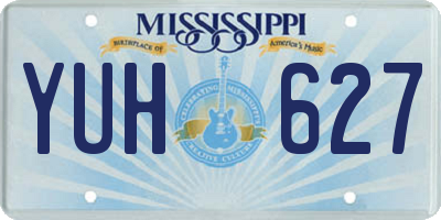 MS license plate YUH627